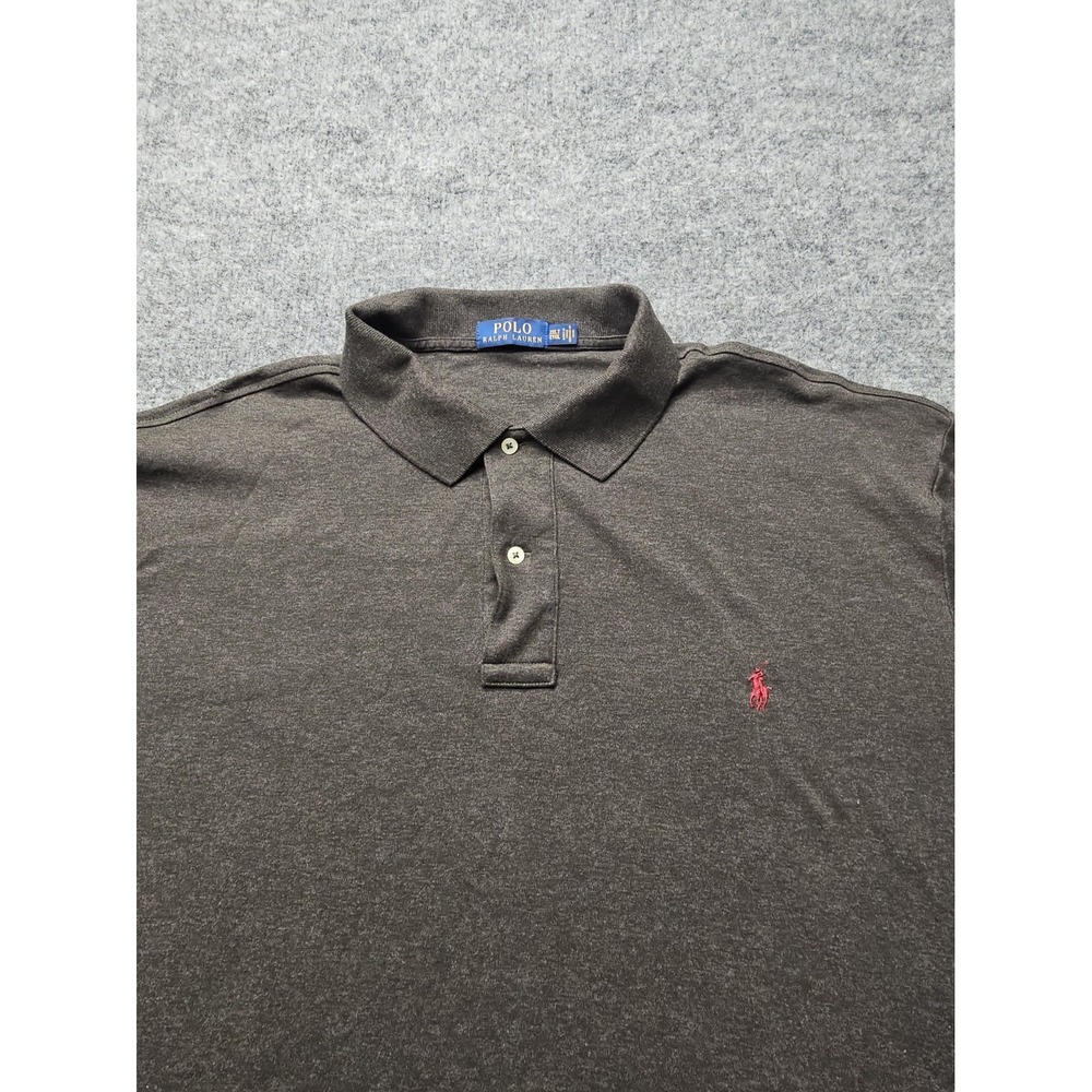 Polo Ralph Lauren Polo Shirt Mens XXL 2XLT Gray Short Sleeve - Picture 5 of 14